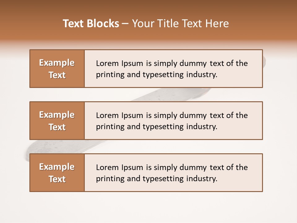 A Knife With A Wooden Handle On A White Background PowerPoint Template