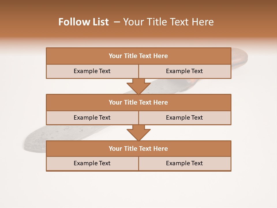 A Knife With A Wooden Handle On A White Background PowerPoint Template