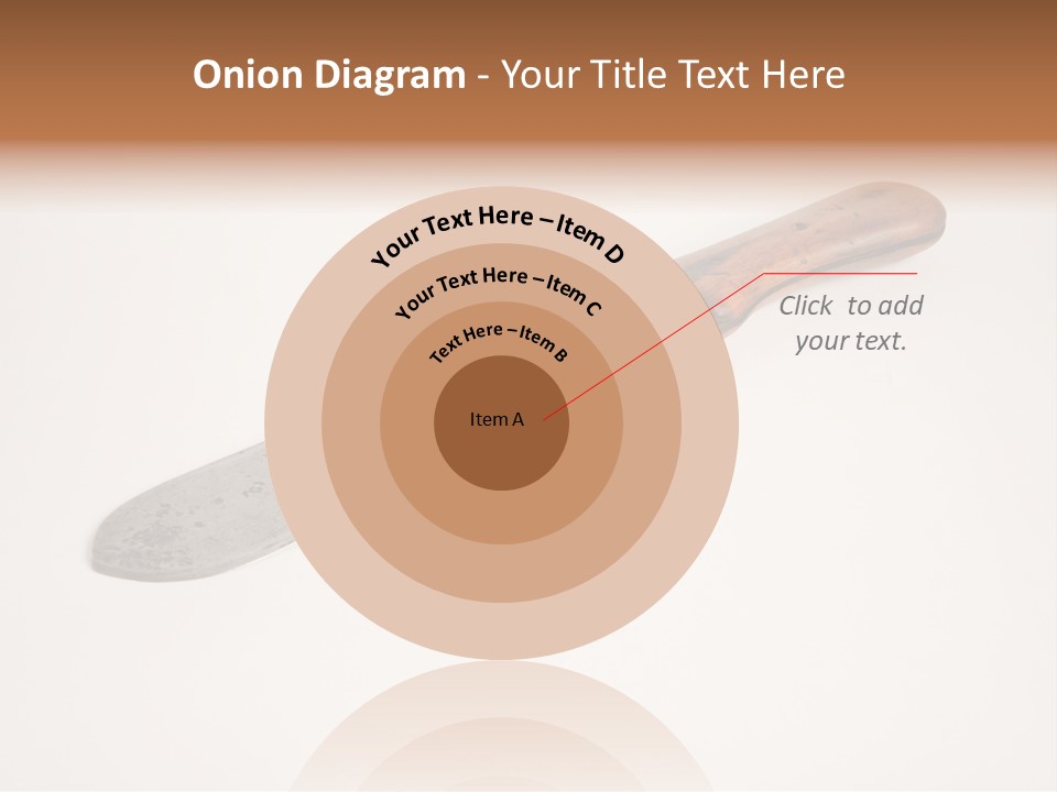 A Knife With A Wooden Handle On A White Background PowerPoint Template