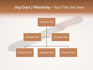 A Knife With A Wooden Handle On A White Background PowerPoint Template