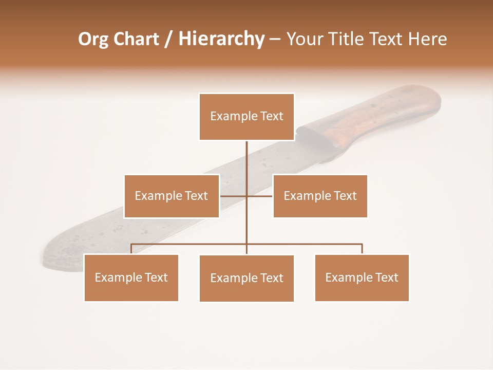 A Knife With A Wooden Handle On A White Background PowerPoint Template