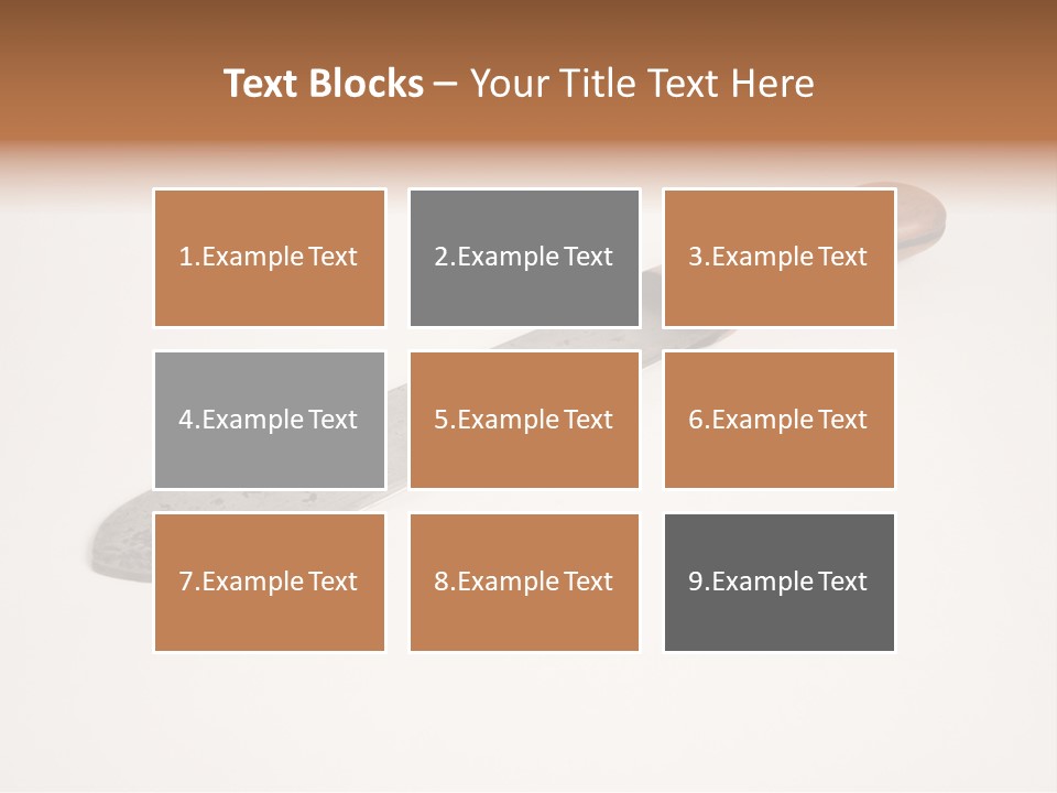 A Knife With A Wooden Handle On A White Background PowerPoint Template