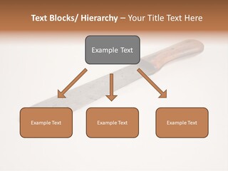 A Knife With A Wooden Handle On A White Background PowerPoint Template