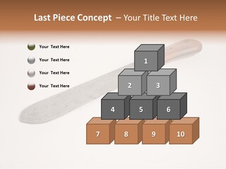 A Knife With A Wooden Handle On A White Background PowerPoint Template