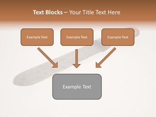 A Knife With A Wooden Handle On A White Background PowerPoint Template