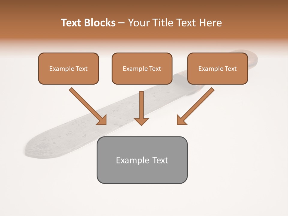 A Knife With A Wooden Handle On A White Background PowerPoint Template