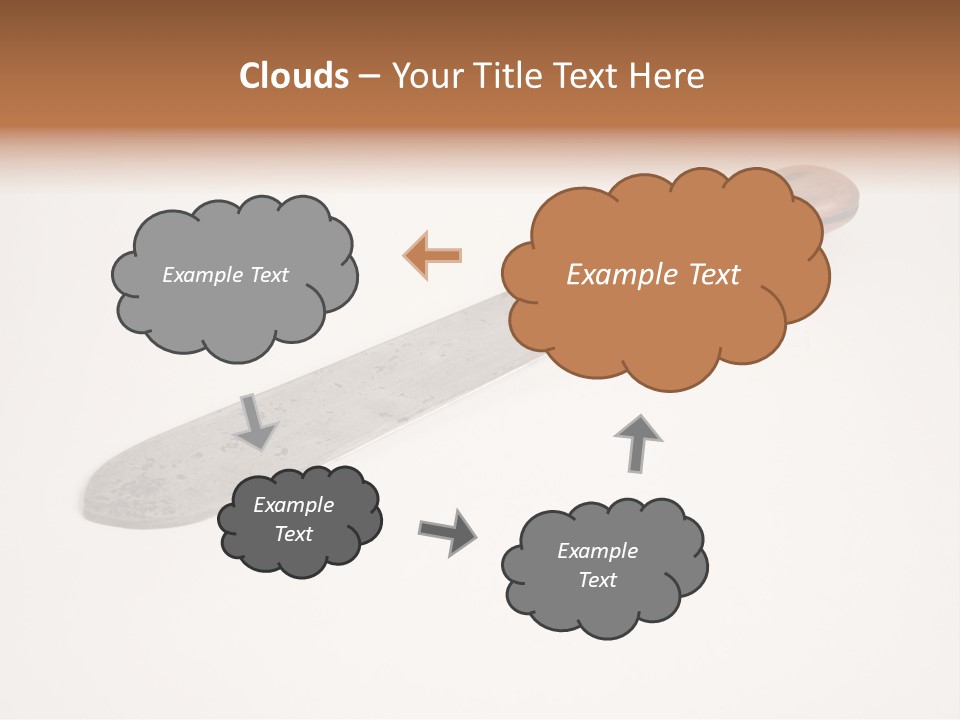 A Knife With A Wooden Handle On A White Background PowerPoint Template