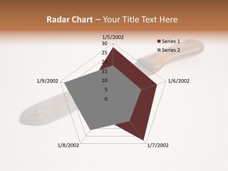 A Knife With A Wooden Handle On A White Background PowerPoint Template