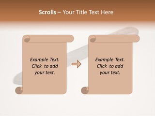 A Knife With A Wooden Handle On A White Background PowerPoint Template