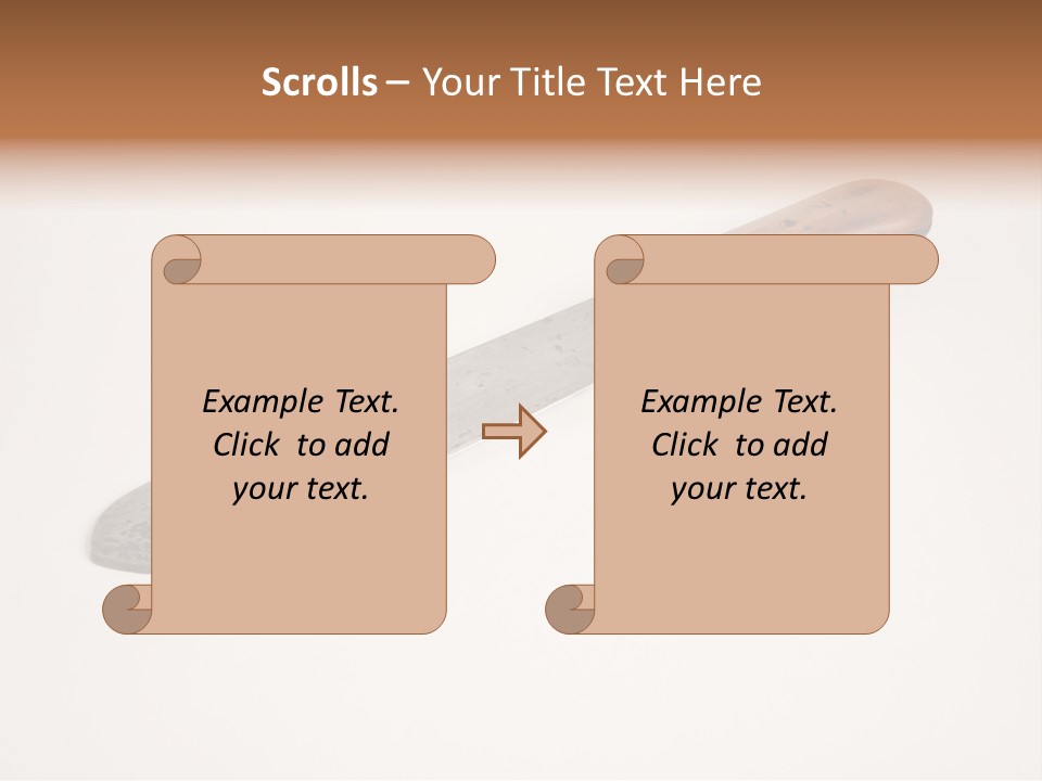 A Knife With A Wooden Handle On A White Background PowerPoint Template