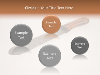 A Knife With A Wooden Handle On A White Background PowerPoint Template