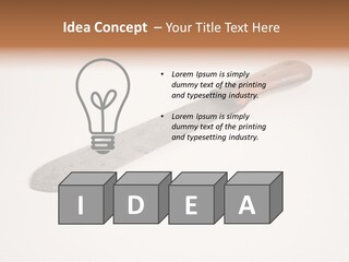 A Knife With A Wooden Handle On A White Background PowerPoint Template