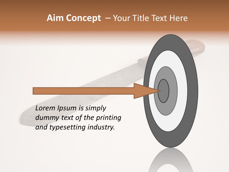 A Knife With A Wooden Handle On A White Background PowerPoint Template