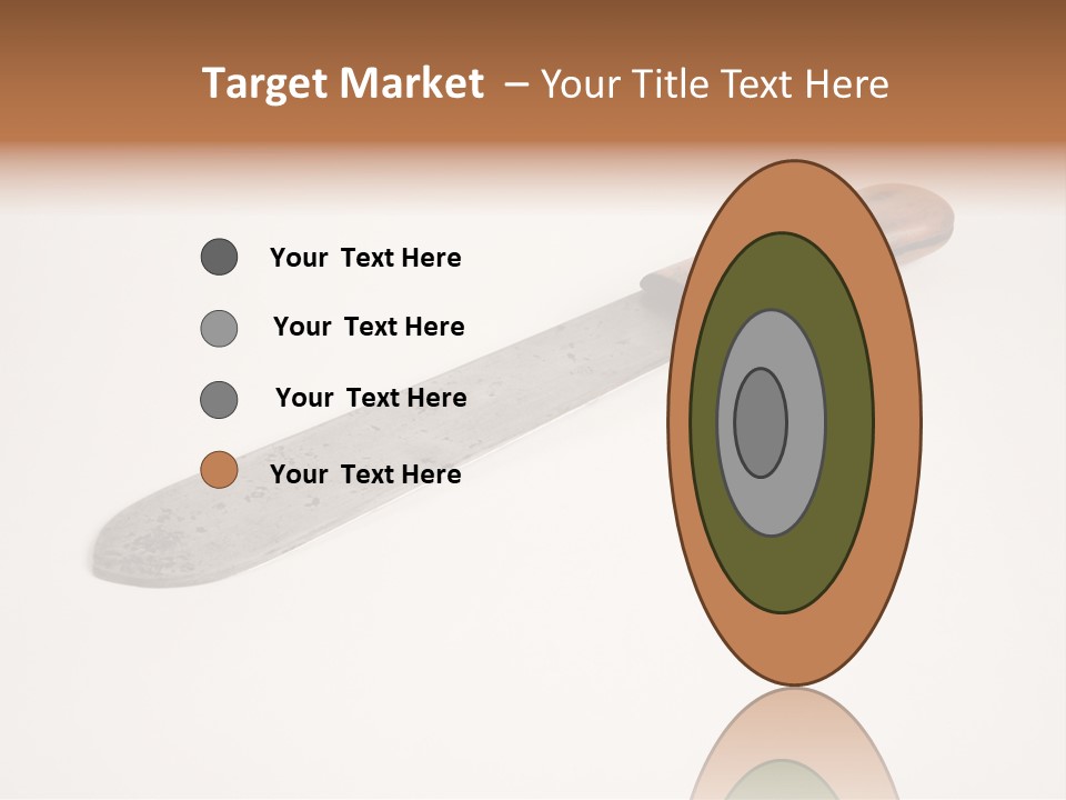 A Knife With A Wooden Handle On A White Background PowerPoint Template