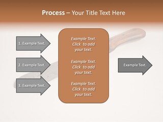 A Knife With A Wooden Handle On A White Background PowerPoint Template