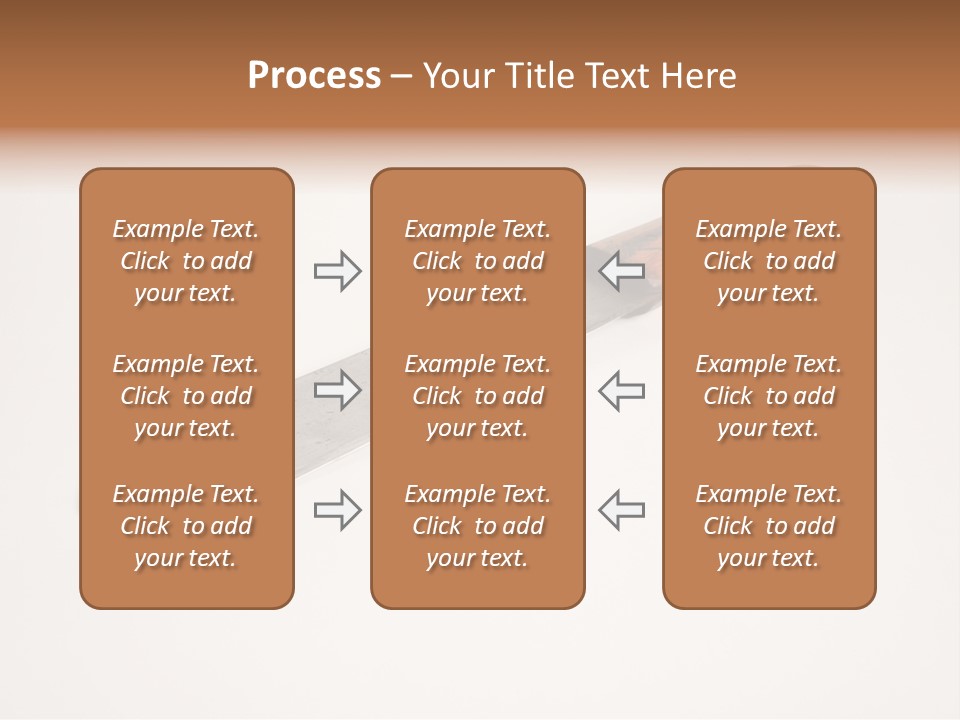 A Knife With A Wooden Handle On A White Background PowerPoint Template