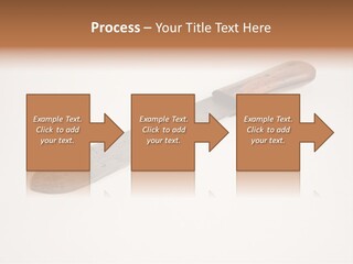 A Knife With A Wooden Handle On A White Background PowerPoint Template