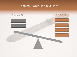 A Knife With A Wooden Handle On A White Background PowerPoint Template