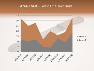 A Knife With A Wooden Handle On A White Background PowerPoint Template