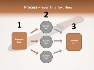 A Knife With A Wooden Handle On A White Background PowerPoint Template