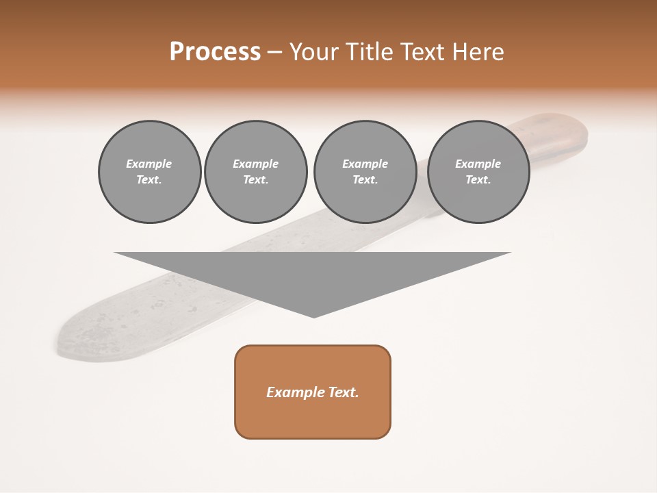 A Knife With A Wooden Handle On A White Background PowerPoint Template