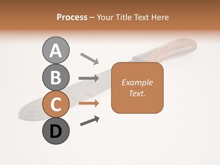 A Knife With A Wooden Handle On A White Background PowerPoint Template