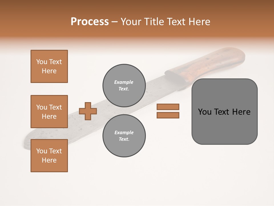 A Knife With A Wooden Handle On A White Background PowerPoint Template