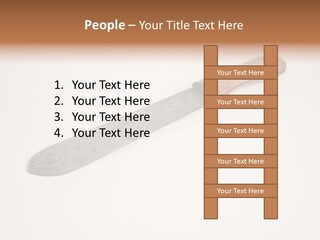 A Knife With A Wooden Handle On A White Background PowerPoint Template