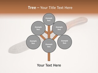 A Knife With A Wooden Handle On A White Background PowerPoint Template