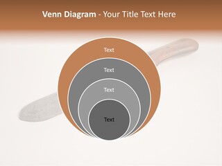 A Knife With A Wooden Handle On A White Background PowerPoint Template