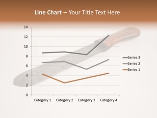 A Knife With A Wooden Handle On A White Background PowerPoint Template