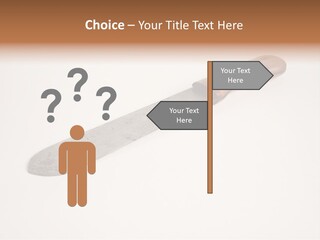 A Knife With A Wooden Handle On A White Background PowerPoint Template