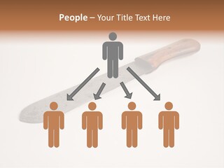 A Knife With A Wooden Handle On A White Background PowerPoint Template