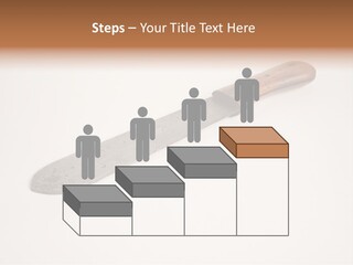 A Knife With A Wooden Handle On A White Background PowerPoint Template