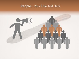 A Knife With A Wooden Handle On A White Background PowerPoint Template