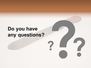 A Knife With A Wooden Handle On A White Background PowerPoint Template