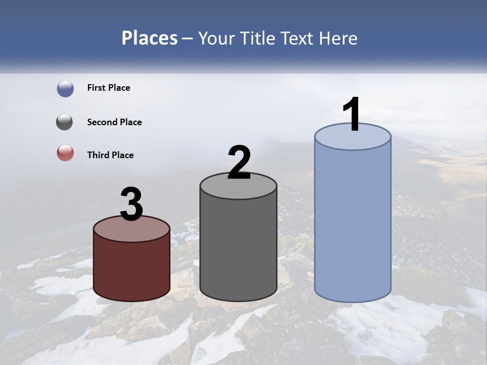 A Mountain Range Covered In Snow And Clouds PowerPoint Template