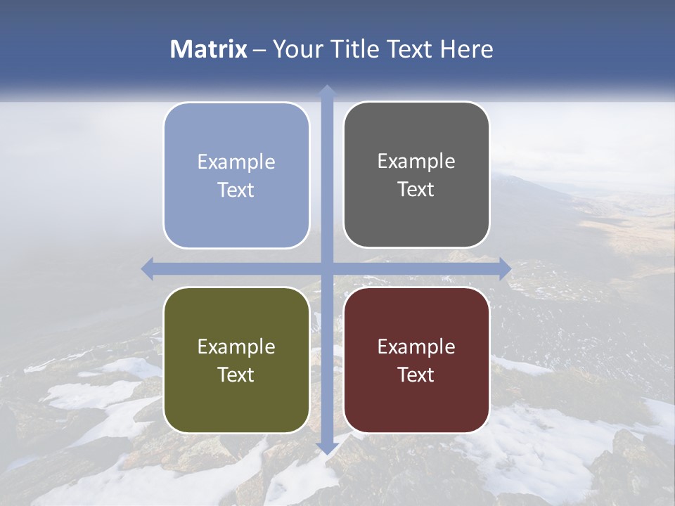 A Mountain Range Covered In Snow And Clouds PowerPoint Template