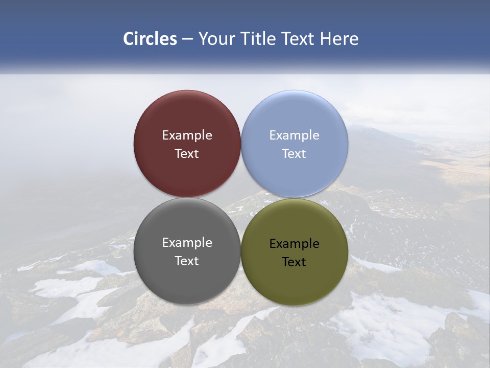 A Mountain Range Covered In Snow And Clouds PowerPoint Template