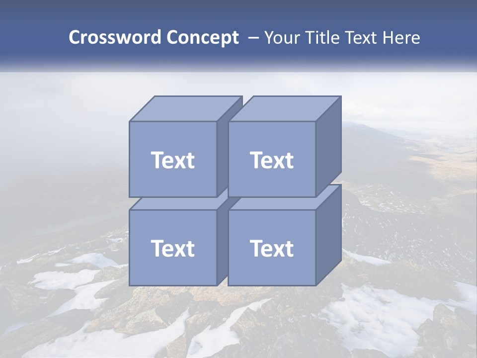 A Mountain Range Covered In Snow And Clouds PowerPoint Template