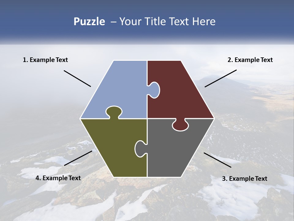 A Mountain Range Covered In Snow And Clouds PowerPoint Template