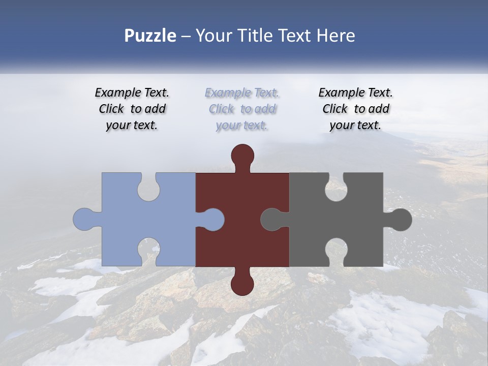 A Mountain Range Covered In Snow And Clouds PowerPoint Template