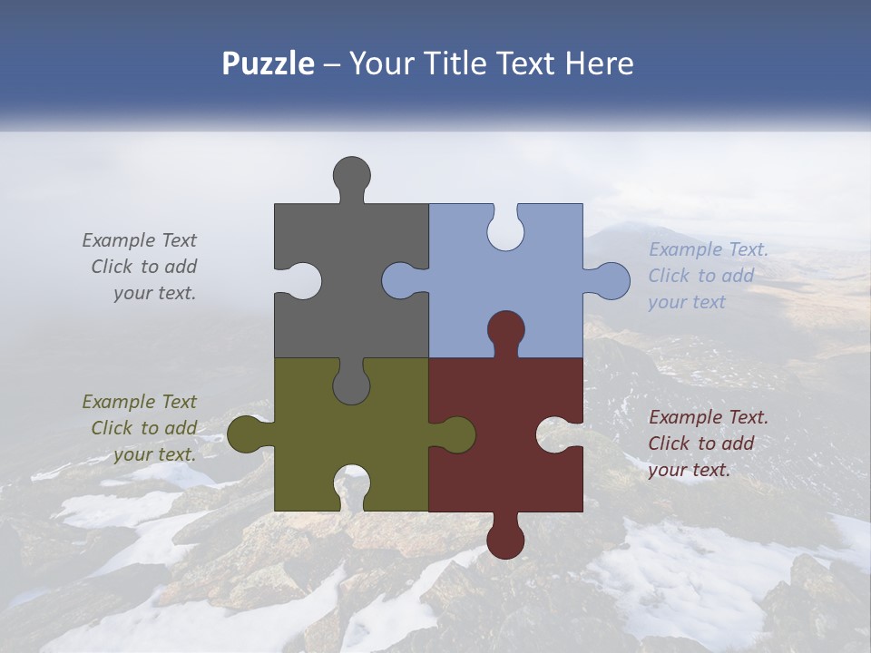 A Mountain Range Covered In Snow And Clouds PowerPoint Template