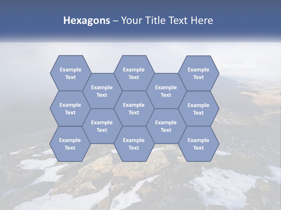 A Mountain Range Covered In Snow And Clouds PowerPoint Template