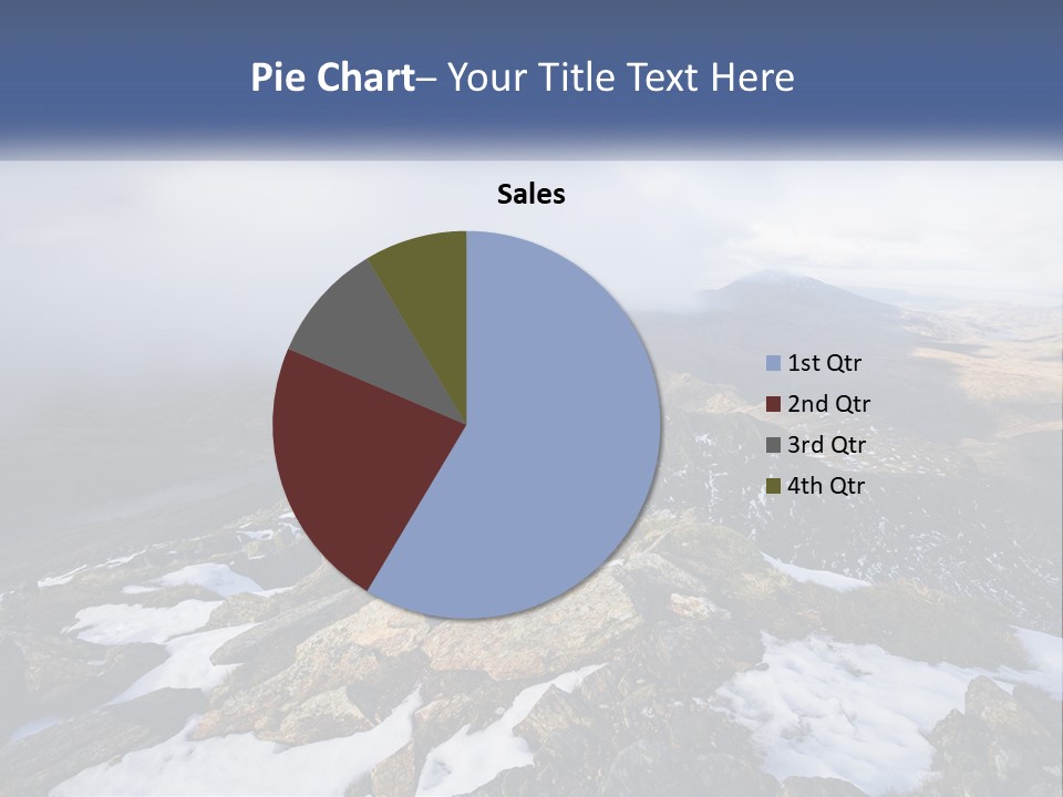 A Mountain Range Covered In Snow And Clouds PowerPoint Template