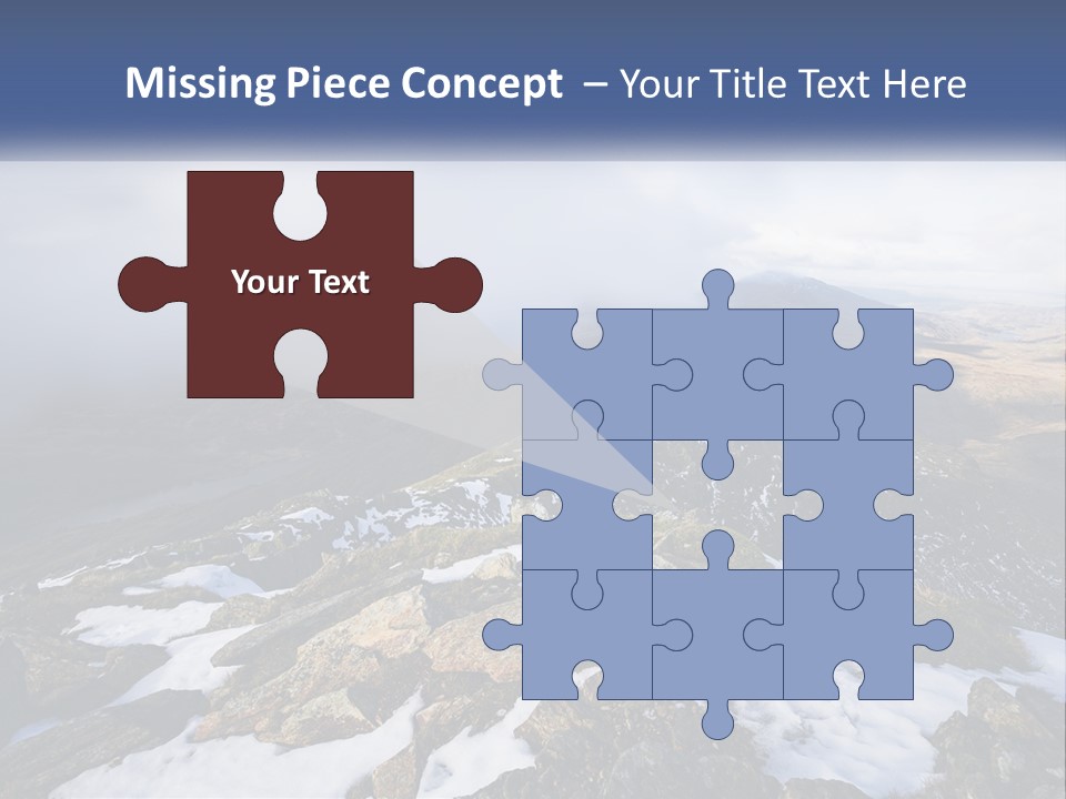 A Mountain Range Covered In Snow And Clouds PowerPoint Template