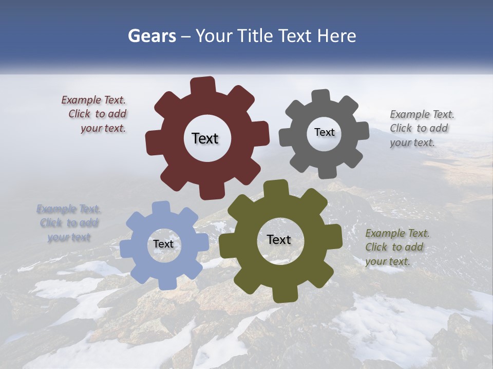 A Mountain Range Covered In Snow And Clouds PowerPoint Template