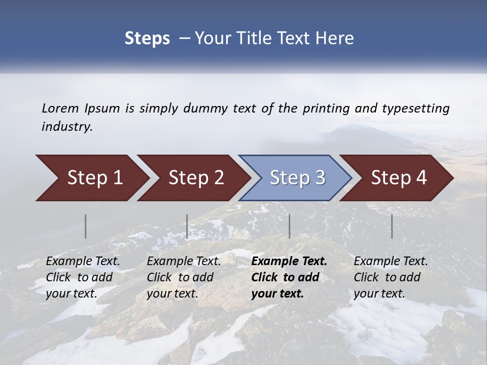 A Mountain Range Covered In Snow And Clouds PowerPoint Template