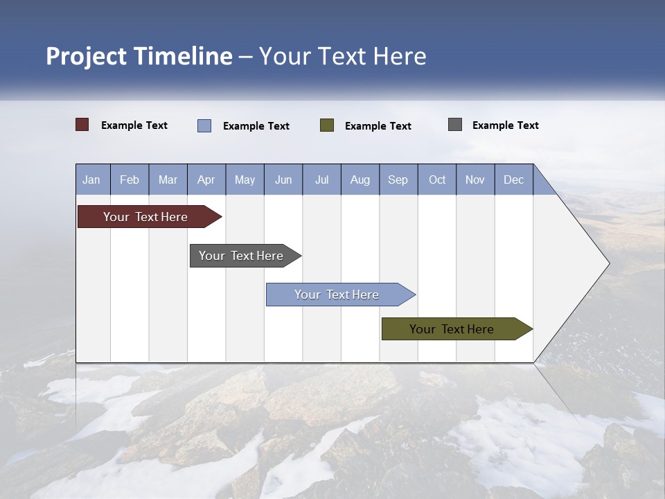 A Mountain Range Covered In Snow And Clouds PowerPoint Template