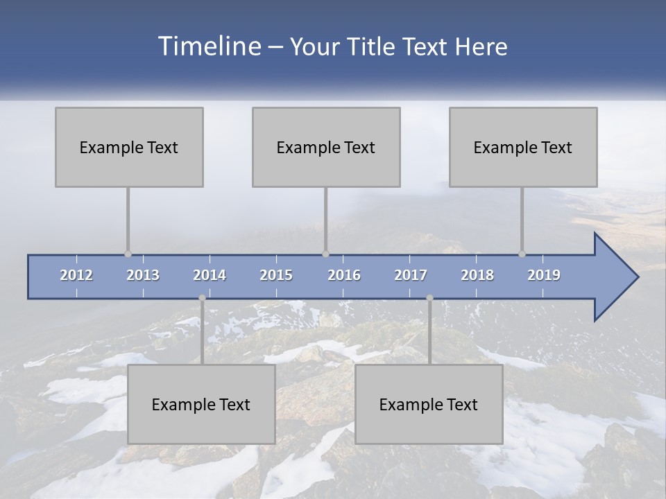 A Mountain Range Covered In Snow And Clouds PowerPoint Template
